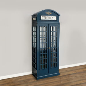 Drinks Cabinet - Iconic BT Telephone Box Style Bar 2 Doors- Haigh Blue