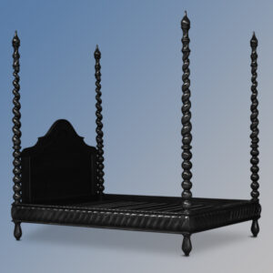 Montpelier Four Poster Bed - French Noir Colour