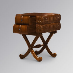 Library Book Lamp Table in Chestnut (Large)