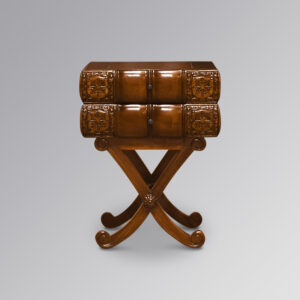 Library Book Lamp Table in Chestnut (Large)