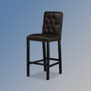Ashford French Noir Counter / Bar Stool in Black Faux Leather