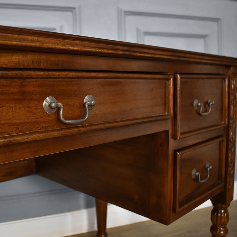 CD082 Campaign Writing Desk - Chestnut W140xH80xD70cm (11)