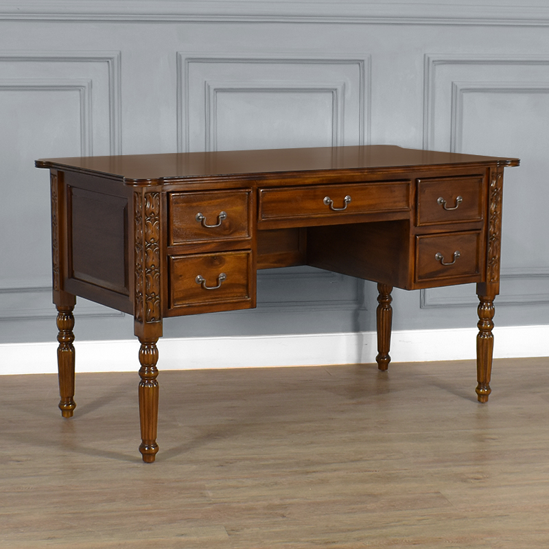 CD082 Campaign Writing Desk - Chestnut W140xH80xD70cm (3)