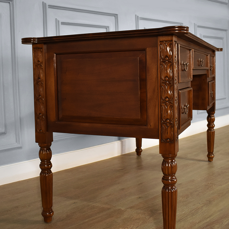 CD082 Campaign Writing Desk - Chestnut W140xH80xD70cm (8)