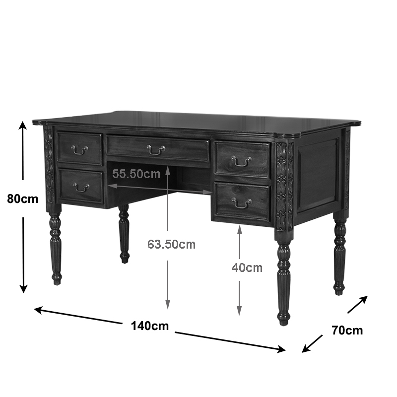 CD082 Campaign Writing Desk - DIMINS 1