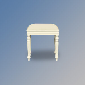 Versailles Phillips Stool - French Ivory & Cream Twill Upholstery