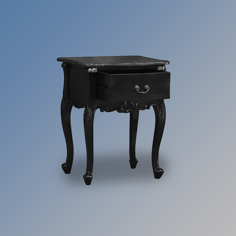 French-Furniture-LXV059-French Moulin Bedside Cabinet with Marble Top WOO2