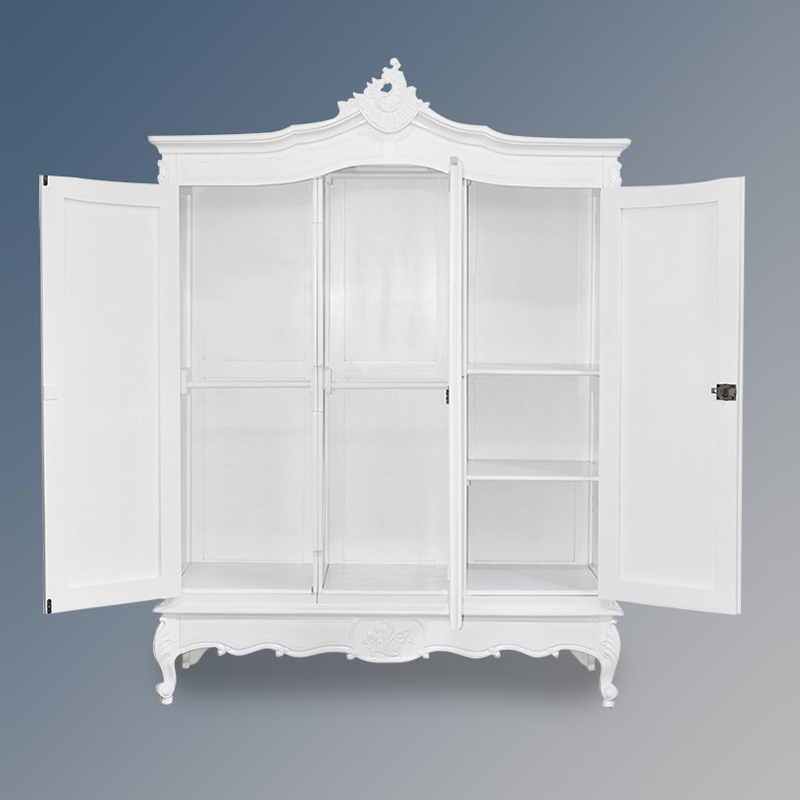 French-Furniture-LXv022 Louis XV Triple Solid Door W165 H221 D60cm WOO