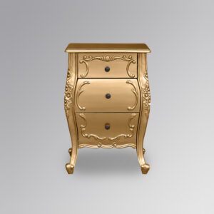 Louis XV Amelie Bedside Cabinet in Gold Leaf