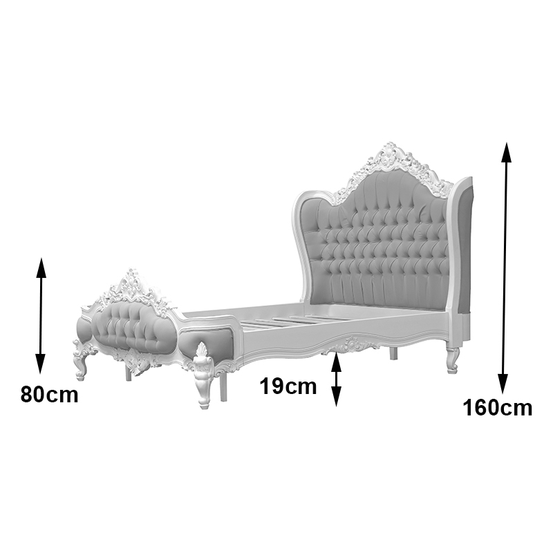 French-Furniture-Sleigh-Bed-LXV165 Louis XV Eloise WOO1