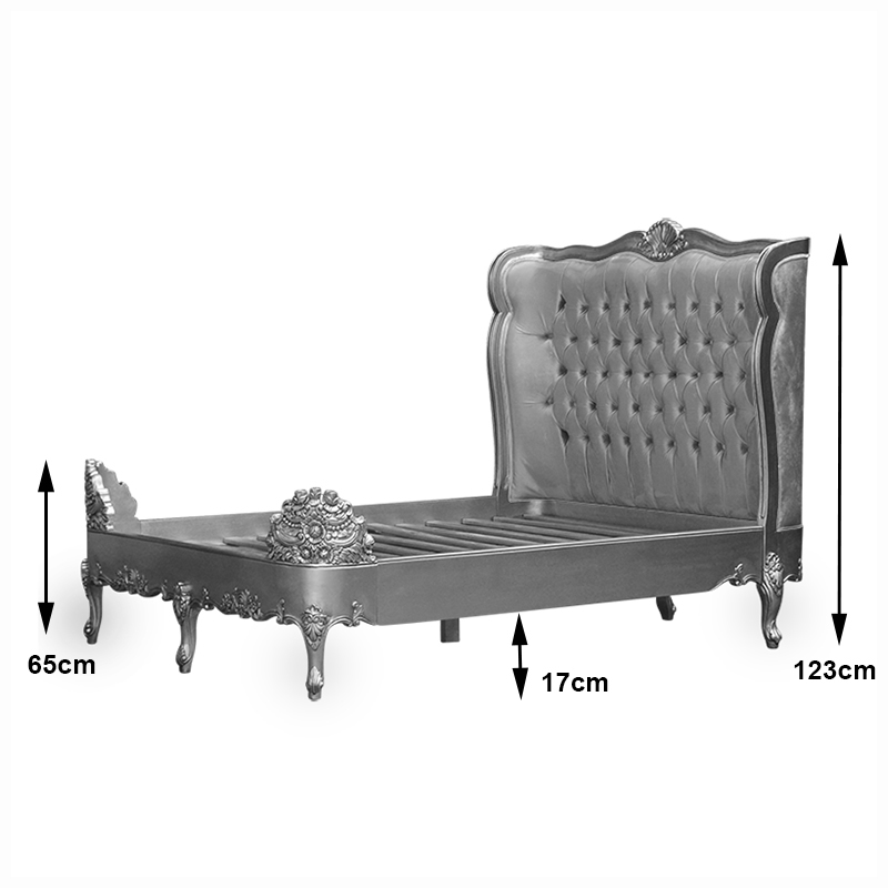 French-Furniture-sleigh-bed- IFC2204- Estee Bed with DIMINS WOO