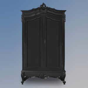 Louis XV Double Armoire - Solid Door - French Noir Colour