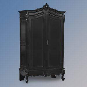 Louis XV Double Armoire - Solid Door - French Noir Colour