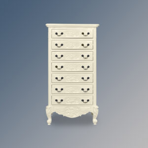 Louis XV 7 Drawer Cabinet French Ivory