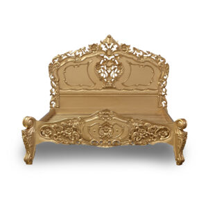 Rococo Sleigh Bed in Gold Leaf - Double 4ft6