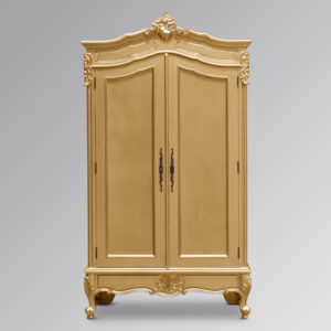 Louis Xv - Double Armoire Solid Door - Gold Leaf