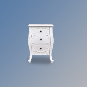Louis XV Amelie Bedside Cabinet in French White