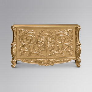 Louis XV Fluer Sideboard Cabinet - Gold Leaf