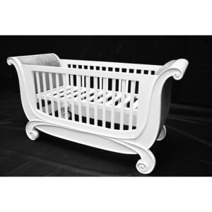 Louis XV Sofia Baby Crib Cot - French White