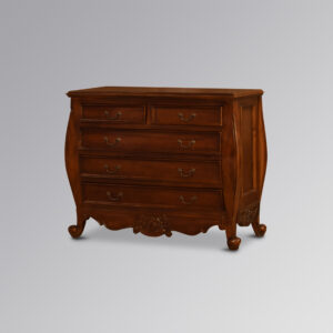 Chateau Bombe 5 Drawer Chest - Chestnut