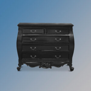 Chateau Bombe 5 Drawer Chest - French Noir