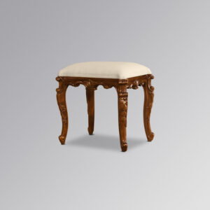 Chateau Dressing Table Stool in Chestnut and Natural Upholstery