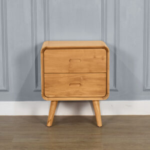 Malmo Bedside Cabinet with Drawers in Solid Teak