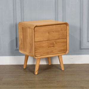 Malmo Bedside Cabinet with Drawers in Solid Teak