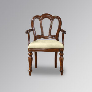 Admiralty Armchair with Ivory Damask