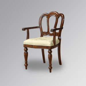 Admiralty Armchair with Ivory Damask